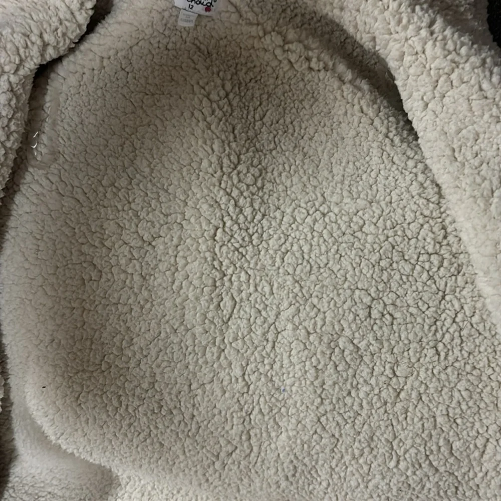 Splendid grey sherpa lined Powell hooded‎ vest Size 12( girls)